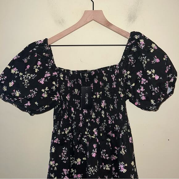 NWT CITY CHIC black summer denim ditsy dress M - Picture 6 of 7